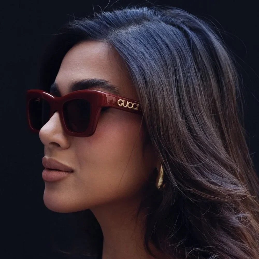 Gucci Women Sunglasses Burgundy Brown Cat Eye GG1773S 003 BRAND NEW - Picture 11 of 12